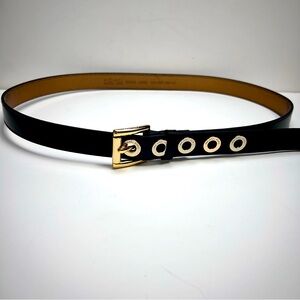 MICHAEL MICHAEL KORS BELT Size Large Black Leather with Gold Hardware (NWOT)